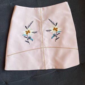Embroidered Mini Skirt